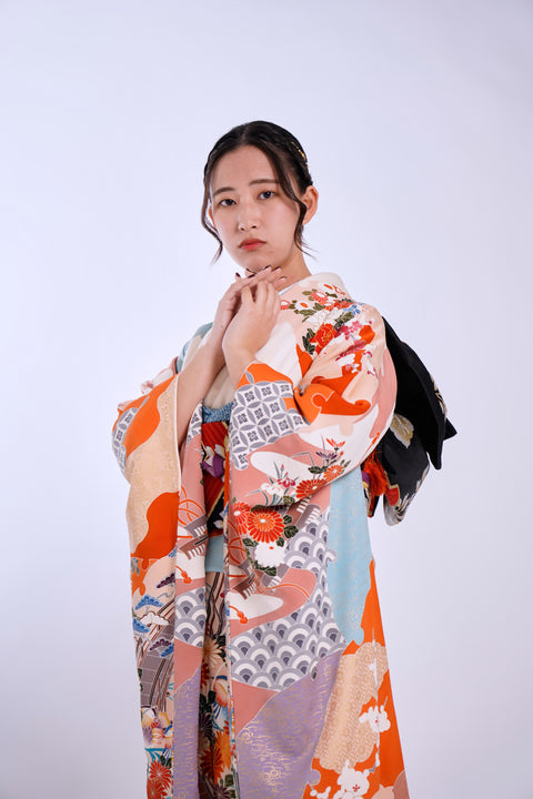 No.8 御所解き文様に菊菱